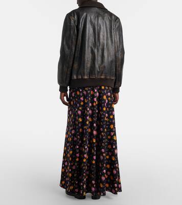 Floral silk-blend charmeuse maxi skirt | Dolce&Gabbana