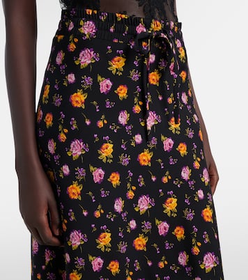 Floral silk-blend charmeuse maxi skirt | Dolce&Gabbana