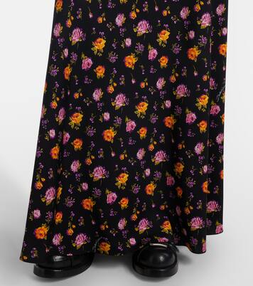Floral silk-blend charmeuse maxi skirt | Dolce&Gabbana