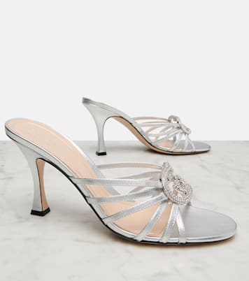 Mules Alicia Interlocking G 85 en cuir | Gucci