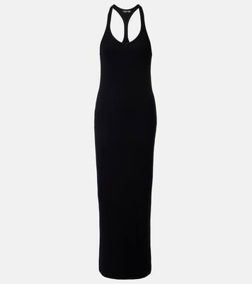 Ribbed-knit halterneck jersey maxi dress | Tom Ford