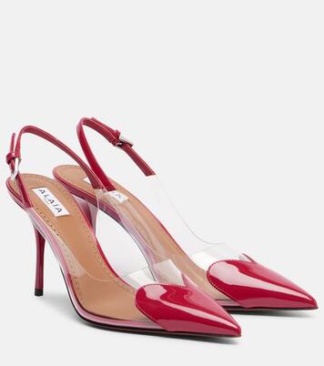 Le Cœur 90 patent leather slingback pumps | Alaïa