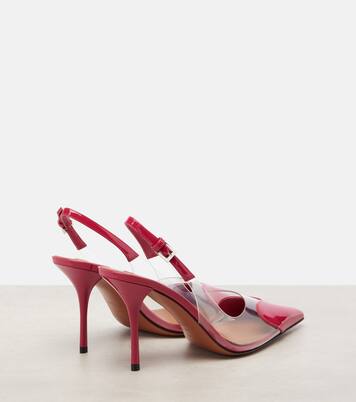 Le Cœur 90 patent leather slingback pumps | Alaïa