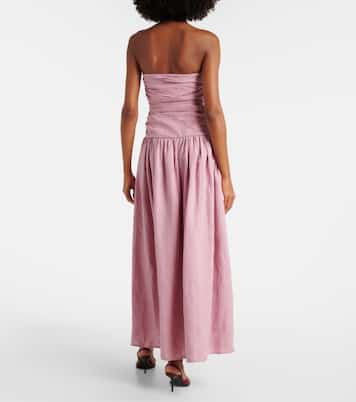 Sacha strapless linen maxi dress | Faithfull