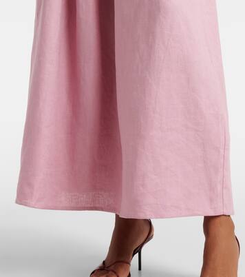 Sacha strapless linen maxi dress | Faithfull