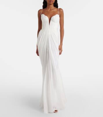 Cecilia draped silk muslin gown | Maria Lucia Hohan