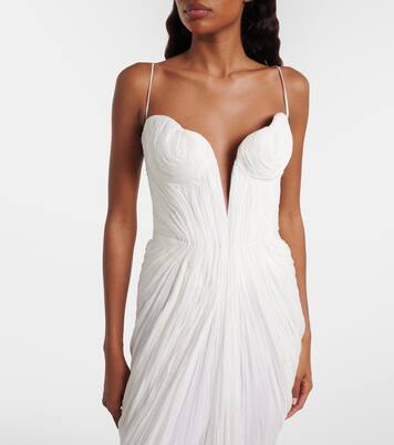 Cecilia draped silk muslin gown | Maria Lucia Hohan