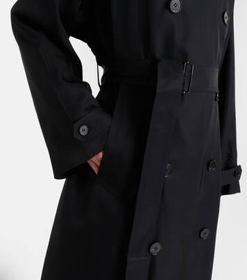 Veyron double-breasted twill trench coat | The Frankie Shop