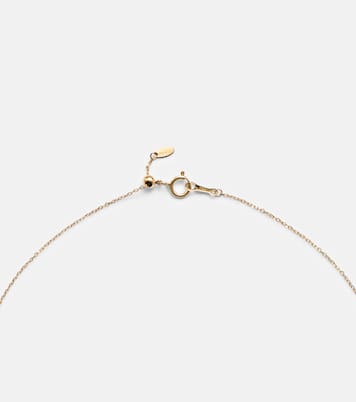 Alphabet A 18kt gold necklace with diamonds | Persée