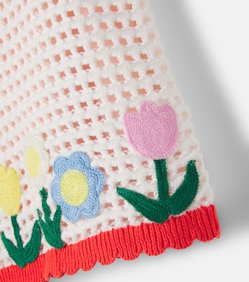 Embroidered crochet cotton tank top | Stella McCartney Kids