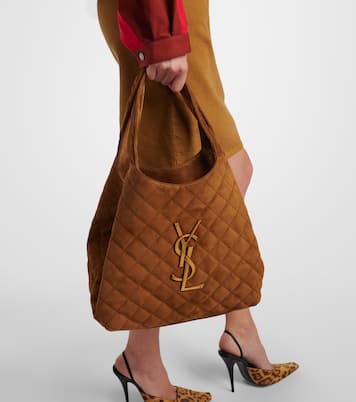 Icare Cassandre Medium suede tote bag | Saint Laurent