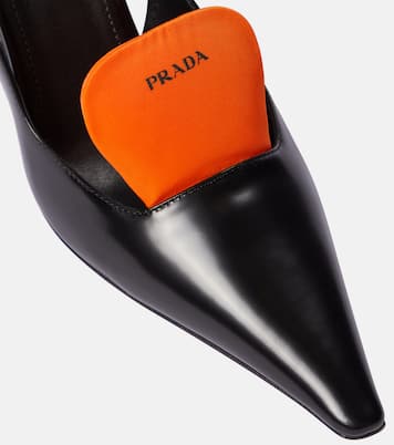 Slingback-Pumps aus Leder | Prada