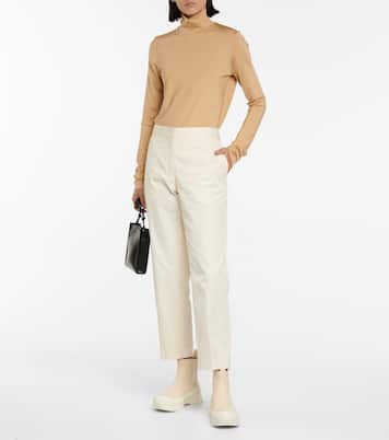 Turtleneck stretch-jersey top | Jil Sander