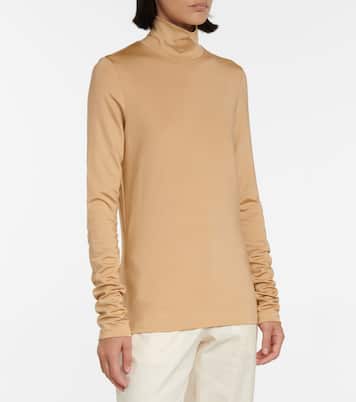 Turtleneck stretch-jersey top | Jil Sander
