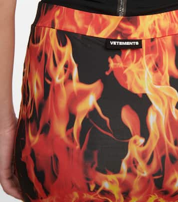 Minifalda de punto fino estampada | Vetements