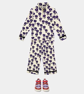 Spaceflower velour half-zip top | Mini Rodini