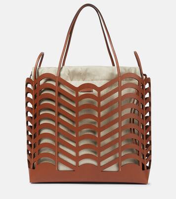Borsa Kayan in pelle e lino con cut-out | Chloé