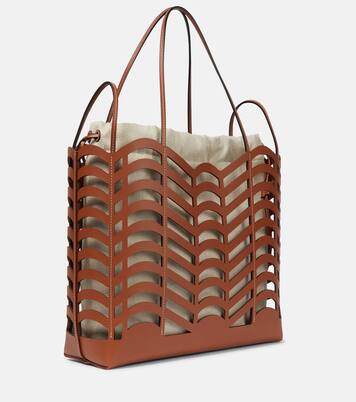 Borsa Kayan in pelle e lino con cut-out | Chloé