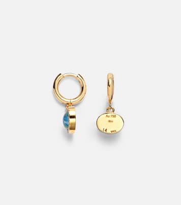Boucles d'oreilles Mini Oval Eye en or 18 ct et diamants | Ileana Makri