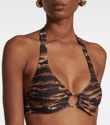 Top de bikini Brussels con print de tigre | Melissa Odabash