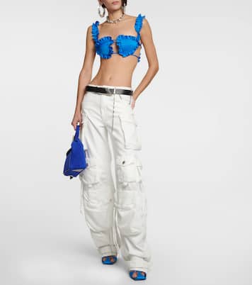 Bralette Glory in raso con volant | The Attico