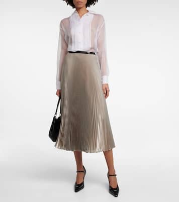 Jupe midi métallisée | Prada