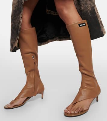 Stiefel aus Leder | Miu Miu