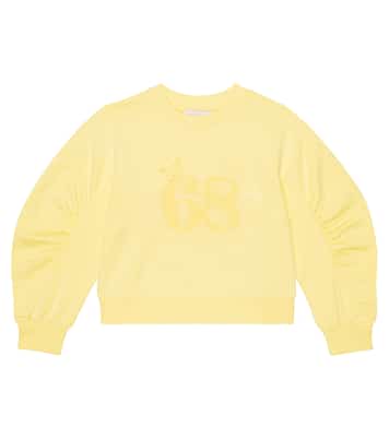 Sweat-shirt brodé en coton mélangé | Monnalisa