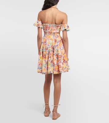 Aurora floral cotton minidress | Poupette St Barth