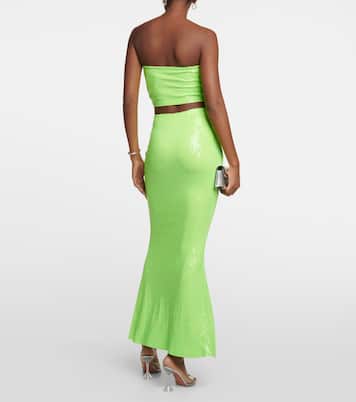 Embellished high-rise maxi skirt | Norma Kamali
