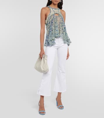Le Crop Flare Mini Slits high-rise jeans | Frame