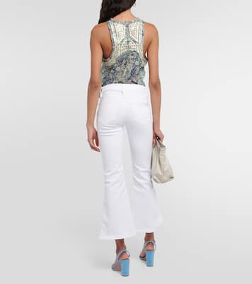 Le Crop Flare Mini Slits high-rise jeans | Frame