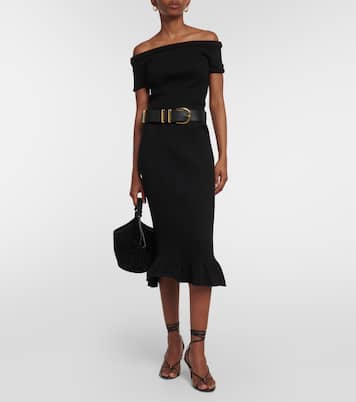 Falda midi Sapphi en mezcla de lana | Khaite