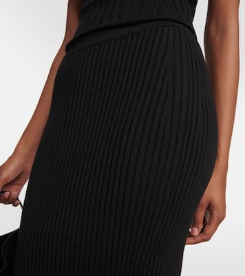 Falda midi Sapphi en mezcla de lana | Khaite