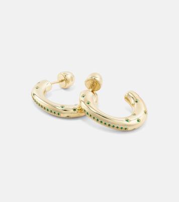 Boucles d'oreilles Peggy en or 14 ct et émeraudes | Lauren Rubinski