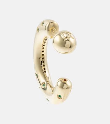 Boucles d'oreilles Peggy en or 14 ct et émeraudes | Lauren Rubinski