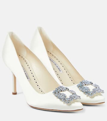 Escarpins de mariée Hangisi 90 en satin | Manolo Blahnik