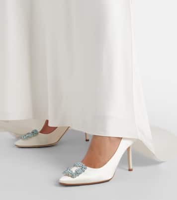Escarpins de mariée Hangisi 90 en satin | Manolo Blahnik