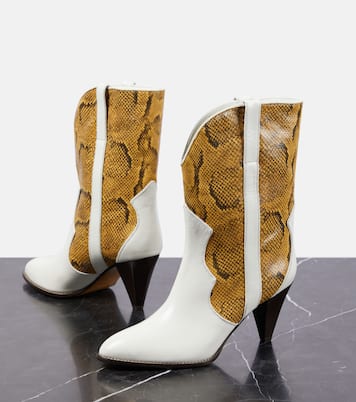 Witney snake-effect leather ankle boots | Isabel Marant