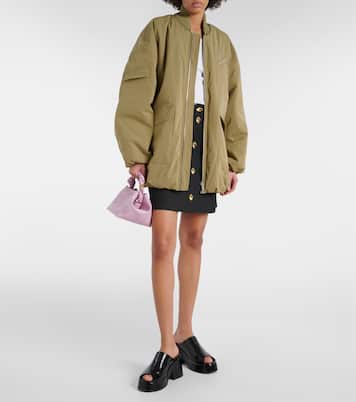 Oversized twill bomber jacket | Ganni