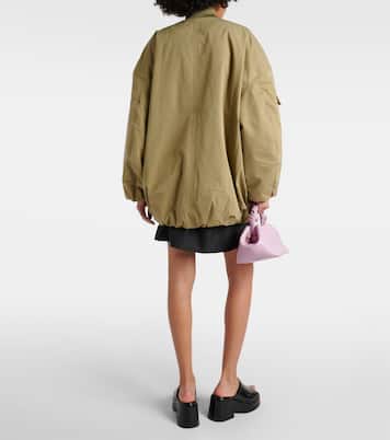 Oversized twill bomber jacket | Ganni