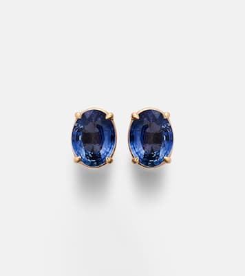 Boucles d'oreilles en or rose 18 ct et saphirs | Shay Jewelry