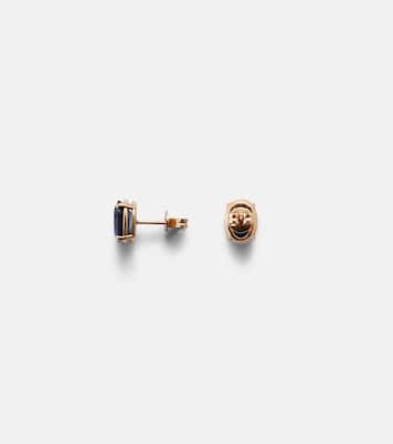 Boucles d'oreilles en or rose 18 ct et saphirs | Shay Jewelry