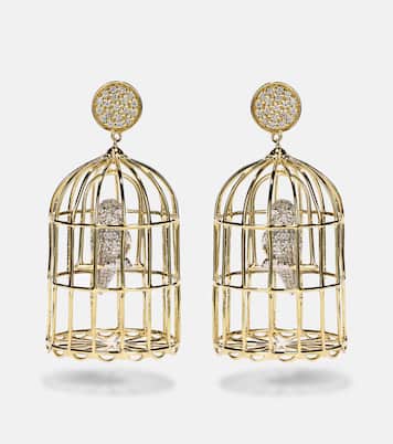 Boucles d'oreilles Albert Cage Large en or 14 ct et diamants | Sydney Evan