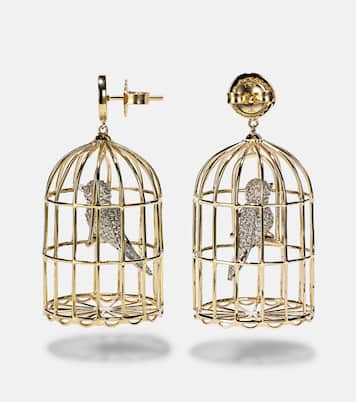 Boucles d'oreilles Albert Cage Large en or 14 ct et diamants | Sydney Evan