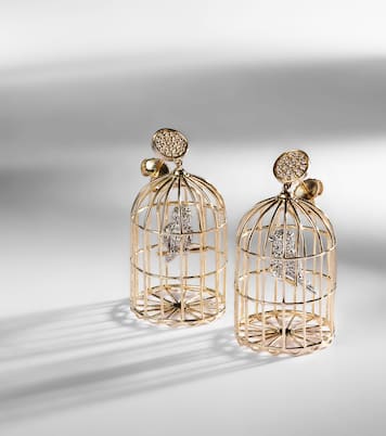 Boucles d'oreilles Albert Cage Large en or 14 ct et diamants | Sydney Evan