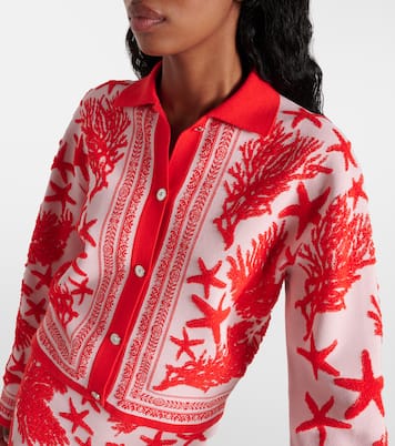 Barocco Sea jacquard cardigan | Versace