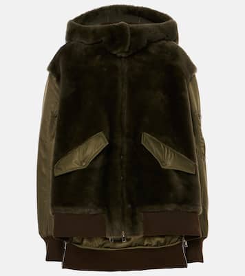 Chaqueta de borrego y nylon | Blancha