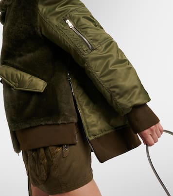 Chaqueta de borrego y nylon | Blancha