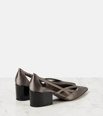 Escarpins Pointy 55 en satin | Prada